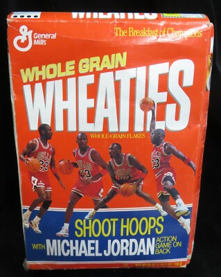 Collectible lot of 3 Michael Jordan Whole Grain Wheaties Cereal