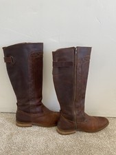 women tall brown leather boots size 10