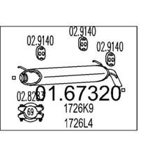 MTS Endtopf Neu für Citroen ZX 1.1 1.4 1.6 1.8 Auspuff 