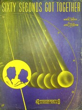 Sheet Music Sixty Seconds Got Together Mark David Jerry Livingston 1938