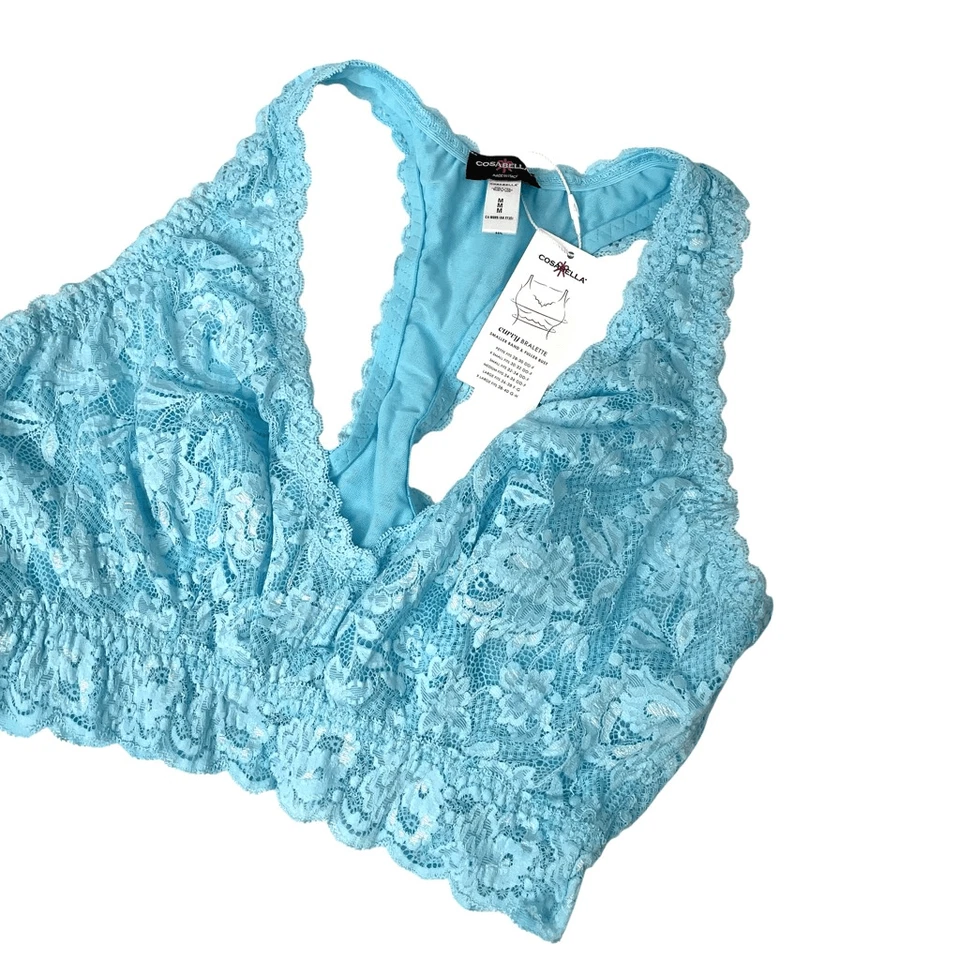 NEW CosaBella Never Say Never Curvy Racie Racerback Bralette Size M crystal blue - Image 4 of 4