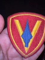 WW2 Vintage 5th US MARINE CORPS DIVISION PATCH USMC on Wool No Glow Original