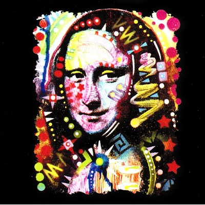 Sweat Shirt Noir Joconde / Mona Lisa – Russel – Du S Au XXXL + Tailles Enfants