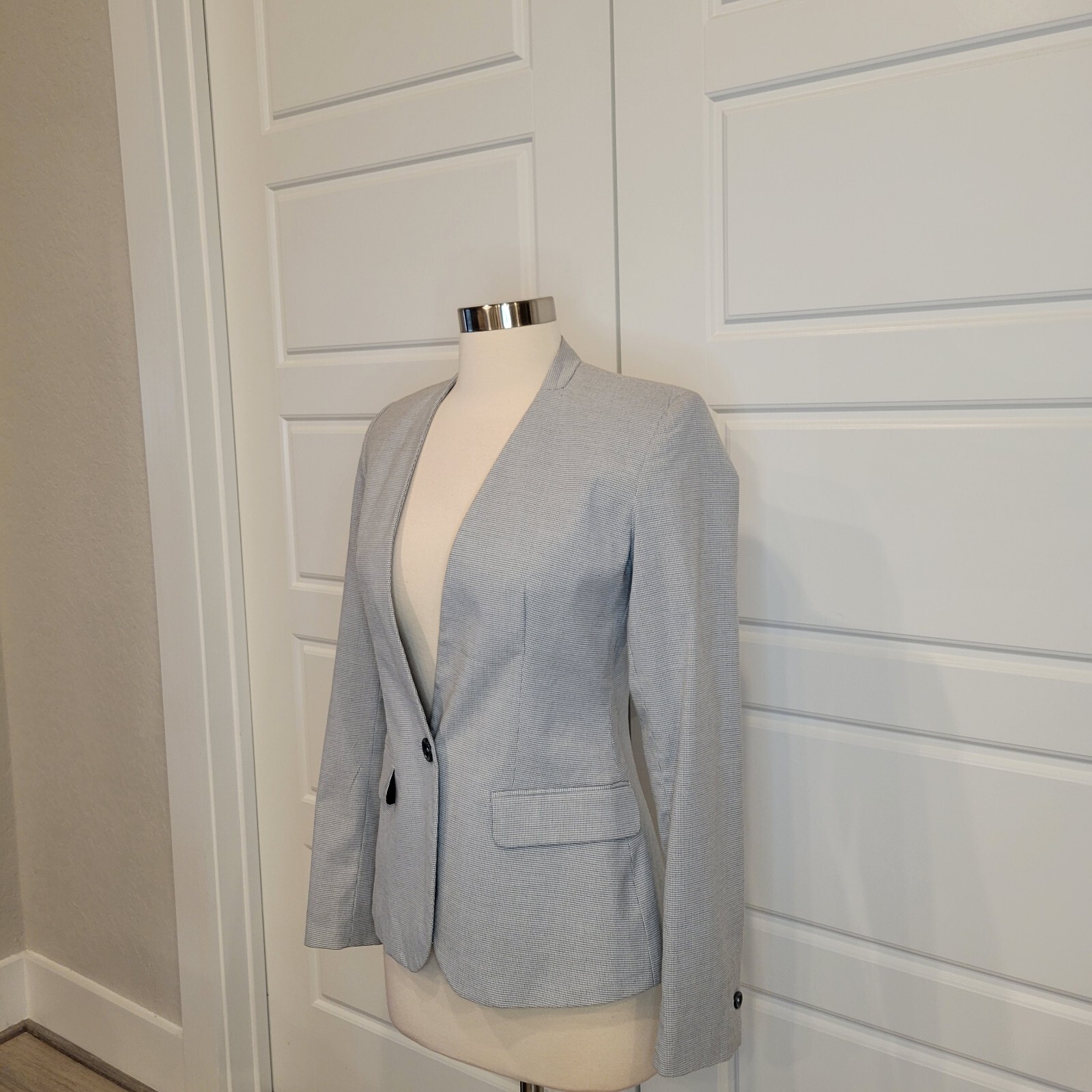 ZARA Basic Collection Women's Gray Houndstooth Co… - image 12