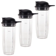 3 Pack 32 oz Cup and To-Go Lid Replacement Part for NutriBullet Pro 1000 Blender