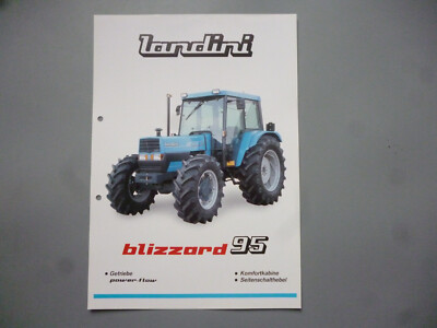 landini blizzard 95 tractor original tractor brochure 2 pages