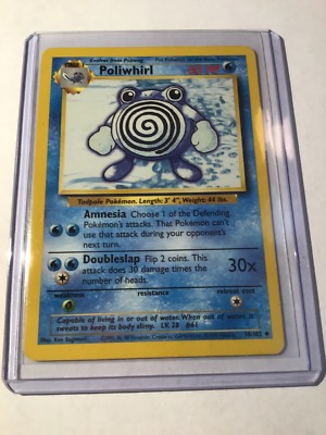 POLIWHIRL - Base Set - 38/102 - Uncommon - Pokemon Card - Unlimited Edition  - NM | eBay