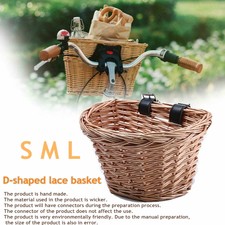 prosource style front handlebar wicker bike bicycle basket