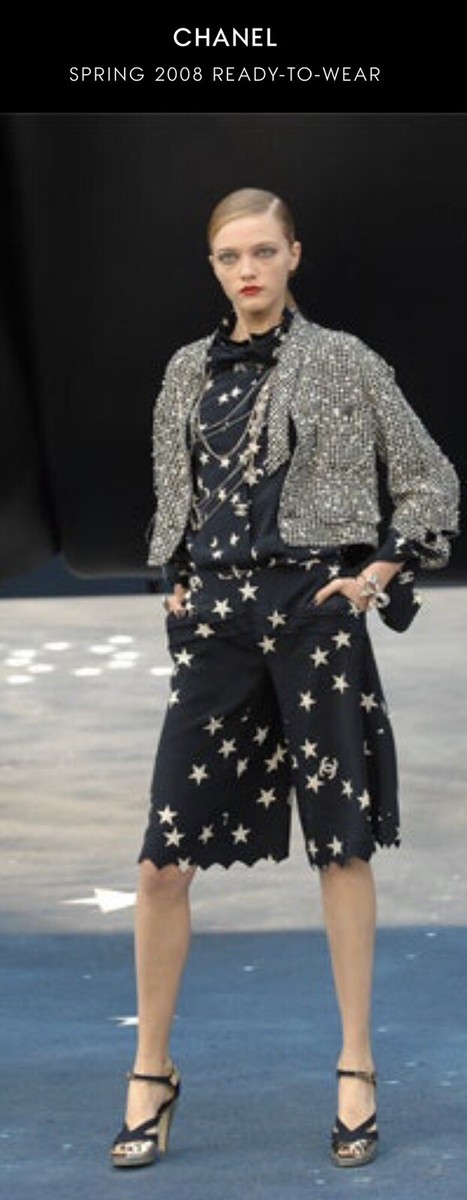 Rare Chanel 08P 2008 Spring Runway Stars Moon Gold Crystals  display picture 3