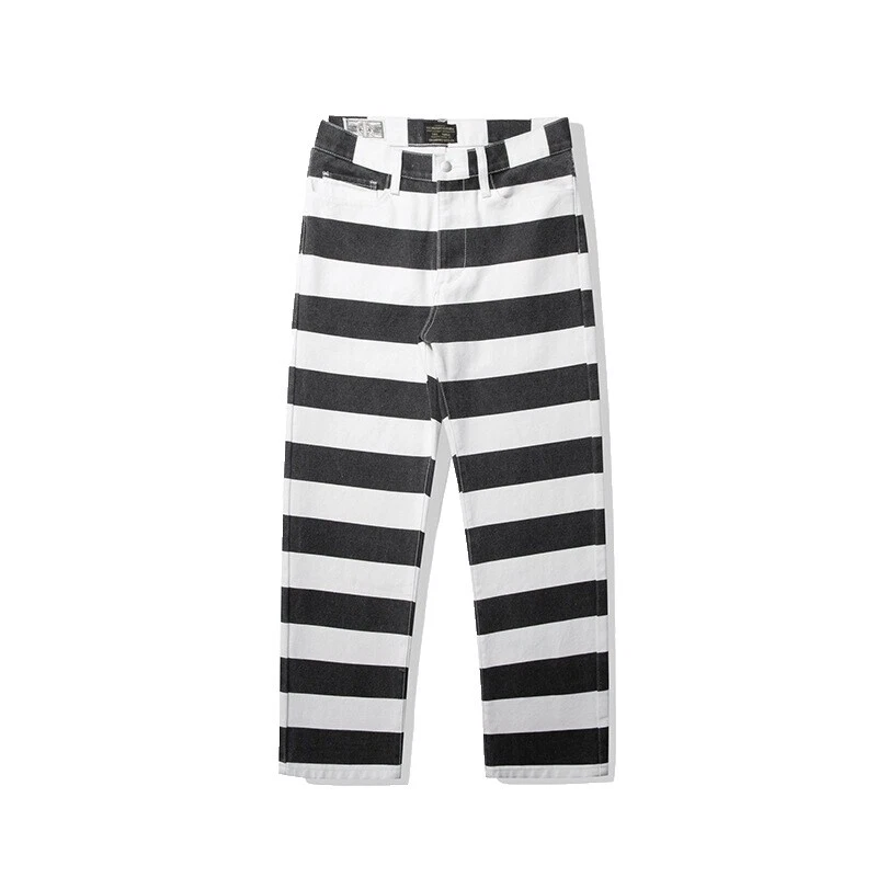 Biker Striped Pants for Men