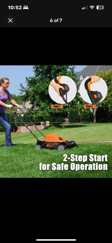 LawnMaster ME1218X Electric Lawn Mower 12AMP 19-Inch - Picture 6 of 7