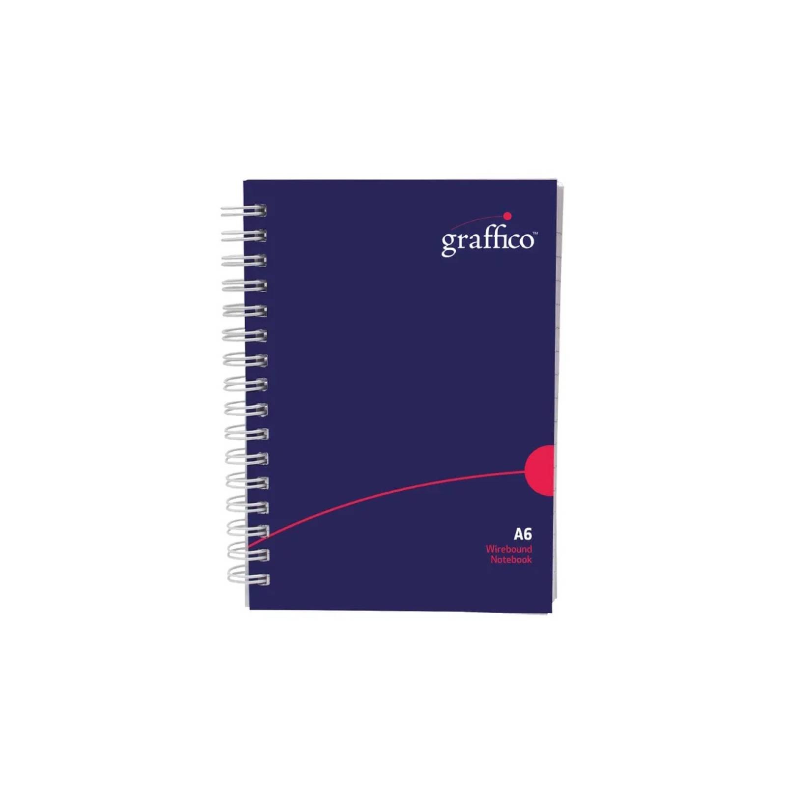 5 Star Graffico A6 Hard Cover Wirebound Notebook 90gsm 160 Pages (EN13135) - Image 2