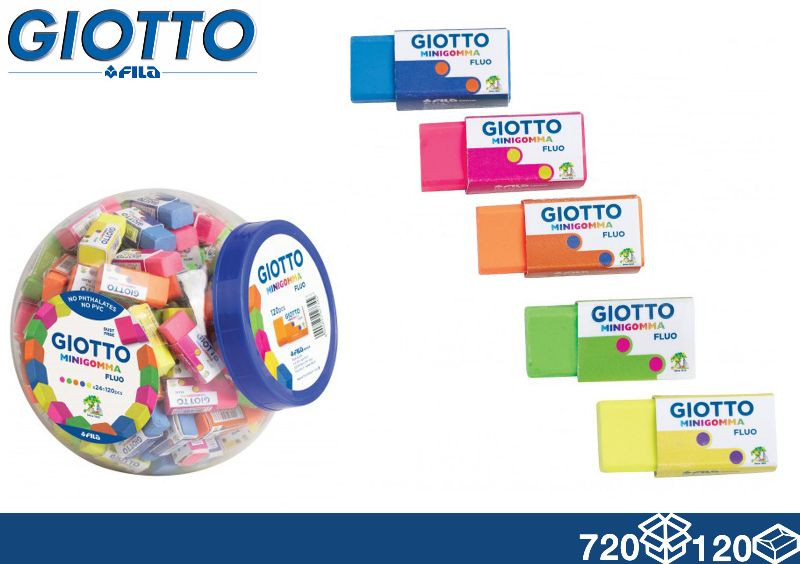 44439 GIOTTO GOMMAMINI FLUO IN BOCCIA