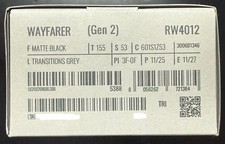 New Ray-Ban Meta Wayfarer Gen 2 Matte Black Transitions Grey RW4012 Size 53