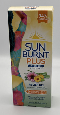 Sun Burnt Plus 4 Oz Relief Gel  Aloe & Calendula Exp 11/27  AFTER SUN RECOVERY