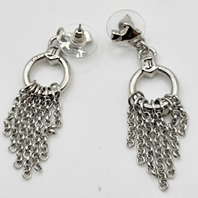 Vintage Fashion Dog Monogrammed ''J'' Earrings 2in