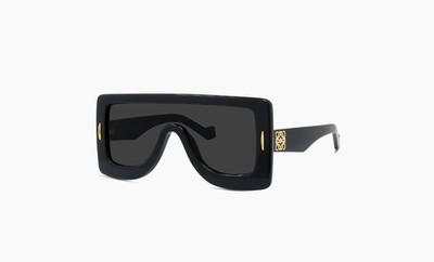LOEWE'S Chunky Anagram mask unisex sunglasses + case 51mm LW40104- Black