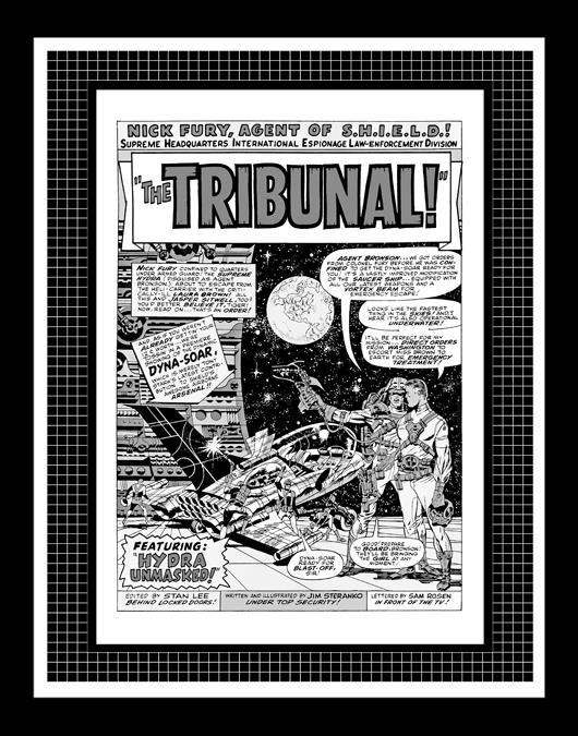Jim Steranko Strange Tales #156 Nick Fury Rare Production Art Pg 1 Monotone