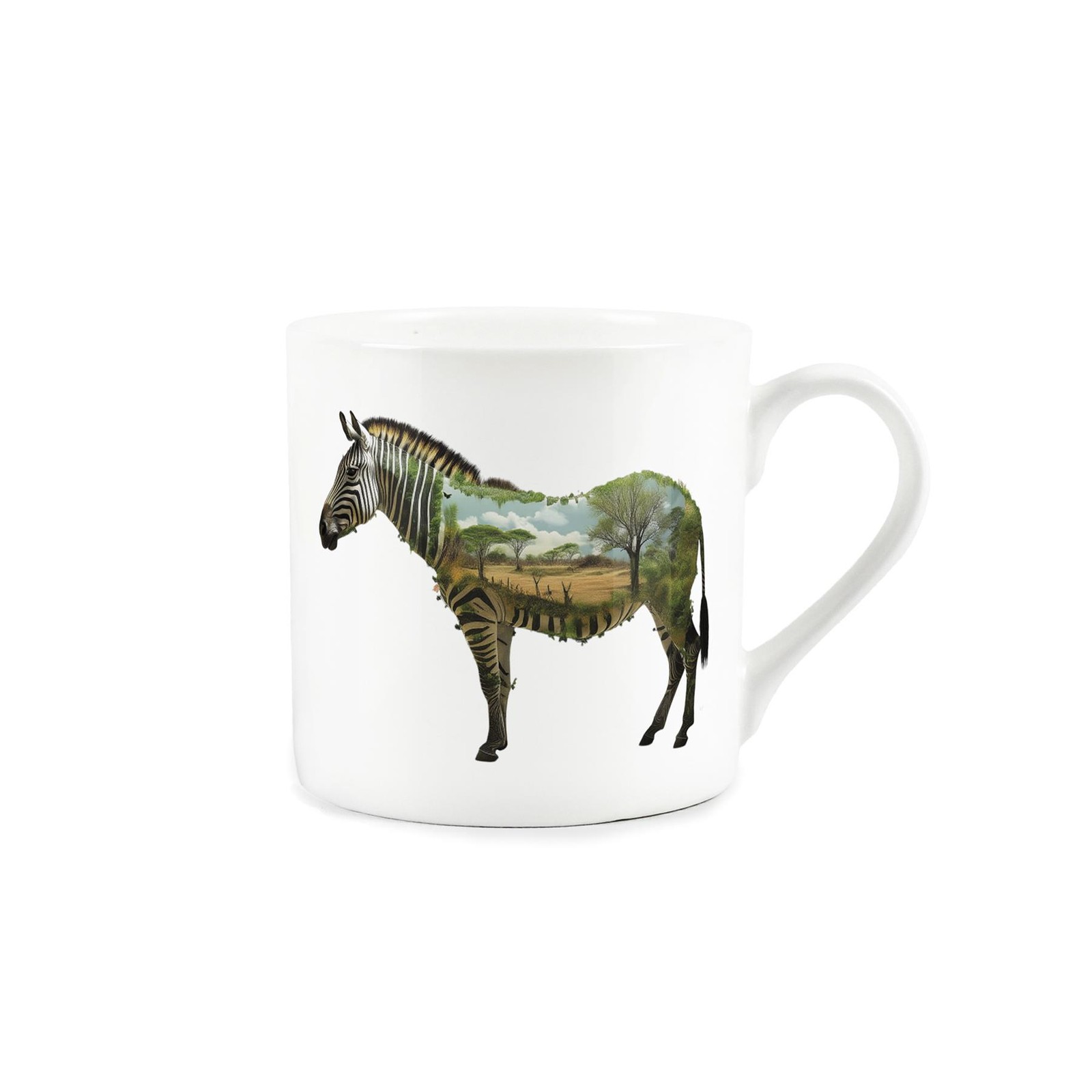 Surreal Zebra Bone China Cup - Wild Safari Animals & Landscapes Mug Gifts