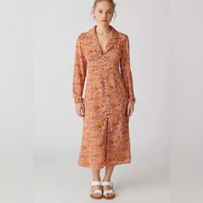 Urban Outfitters Mari Long Sleeve Collared Dress Size L