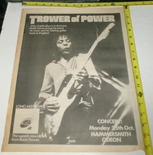 ROBIN TROWER Vintage Concert AD Advert 1976 Hammersmith Odeon Long Misty Days