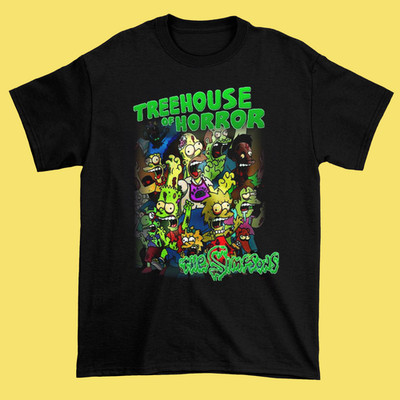 The Simpsons Treehouse  Black unisex S-234XL shirt Gift fans D1170