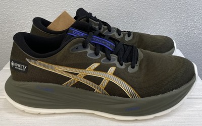 Asics Gel-Cumulus 27 GTX Mens 10 Brown Stone/Whisper Green Mesh Running Sneakers