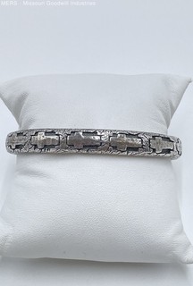 Scott Kay Sterling Silver 925 Cross Motif Cuff Bracelet 5.75" 68.69g