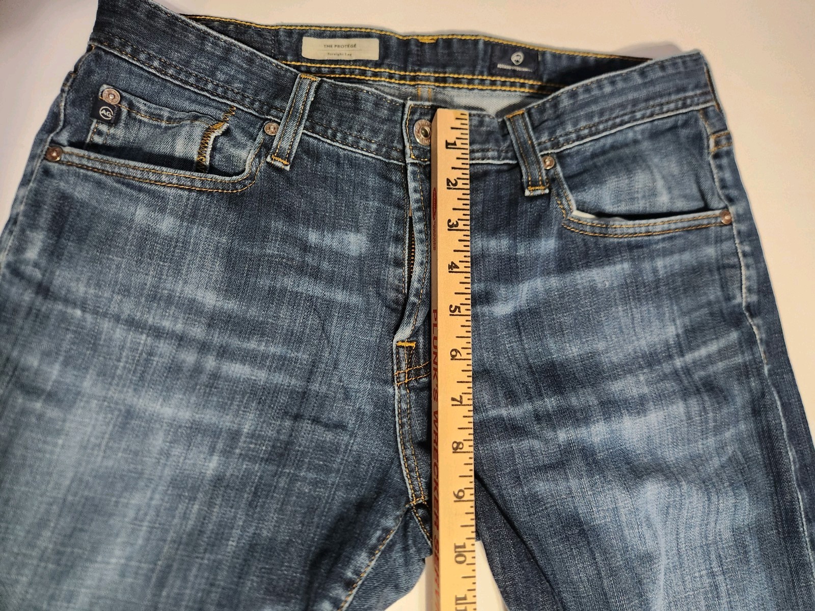 Adriano Goldschmied AG size 33 W 32 L The Protege Straight Leg Mens Jeans Denim thumbnail 10