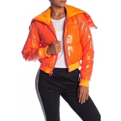 NWT WOMENS ADIDAS STELLASPORT ORANGE WARM NYLON JACKET SIZE SMALL AP6145