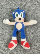 Sonic The Hedgehog Sonic Plush Doll Key Chain Coin Bag Clip On 8" Soft Plush