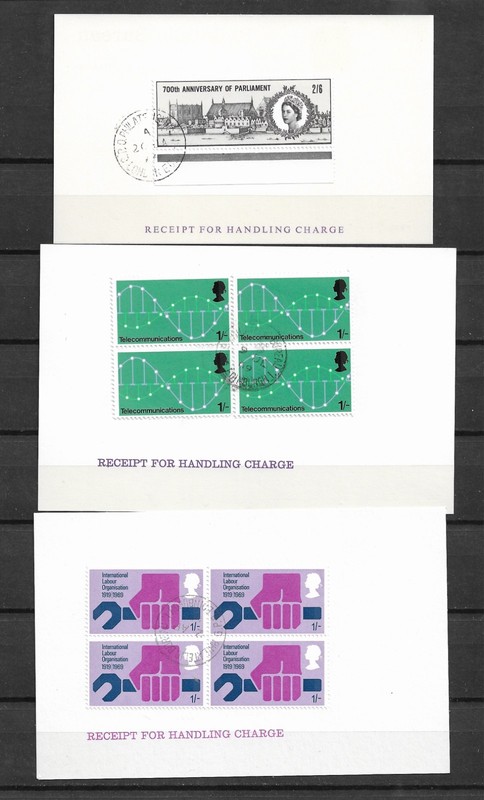 Great Britain, 12 Different Receipt for Handling Charges, Lot #614