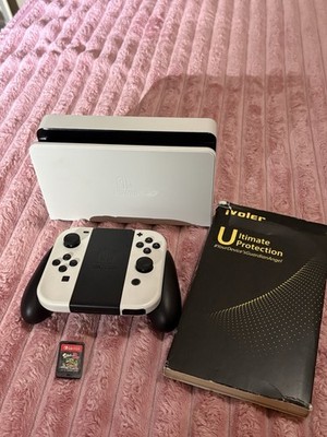 Genuine Nintendo Switch - OLED Switch Joy-Con Pair (L&R) - White (OEM)