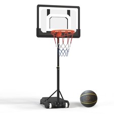 Pool Basketball Hoop, Height Adjustable 3.9 to 6.9, Black PE Frame, Water Base,