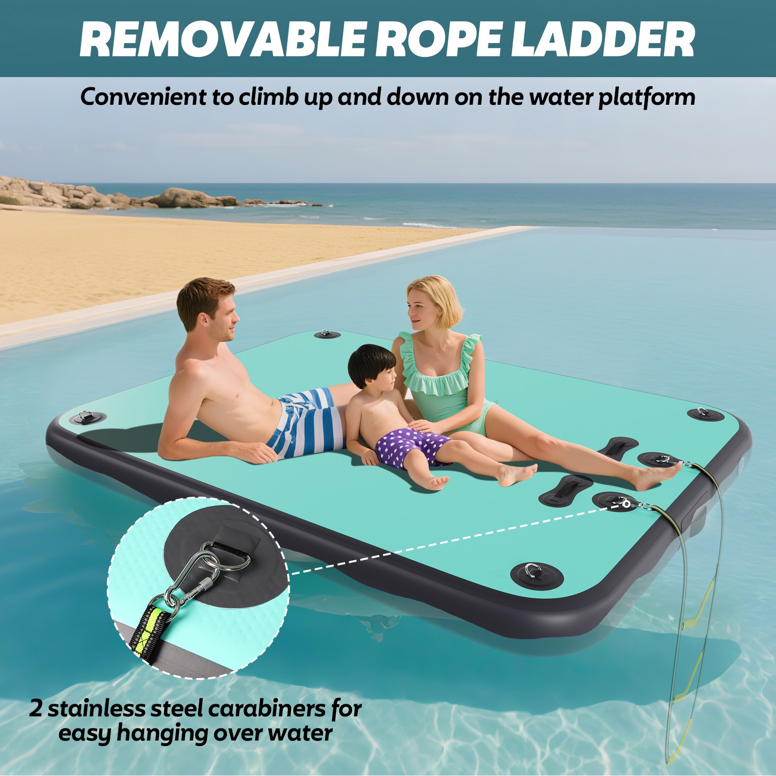 8x6FT Inflatable Pool Floats Water Inflatable for Adults Pool Float Islands