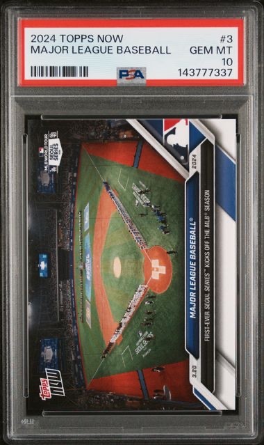 SHOHEI OHTANI * PSA 10 * DODGER DEBUT * 2024 TOPPS NOW MLB SEOUL SERIES CARD #3 view 3