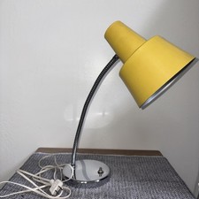 Vintage Yellow Gooseneck Desk Lamp MCM