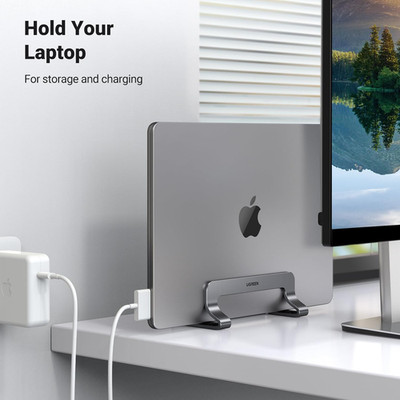 Vertical Laptop Stand Holder for Desk Compatible with Macbook Pro, Macbook Ai...