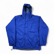 Vintage L.L.Bean Gore-Tex Rain Jacket Mens Small Blue Waterproof Hooded Shell