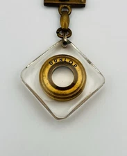 PORTE CLÉ - BOURBON - DUNLOP - PNEU / Inclusion Vintage Keychain 1960s / Auto 