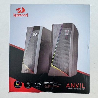 Red Dragon Black Anvil Stereo Gaming Speaker Speakers
