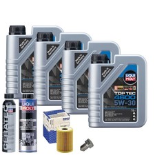 Motoröl 5W30 LIQUI MOLY 4L+MAHLE Ölfilter+Spülung+Cera Tec+Ölablassschraube