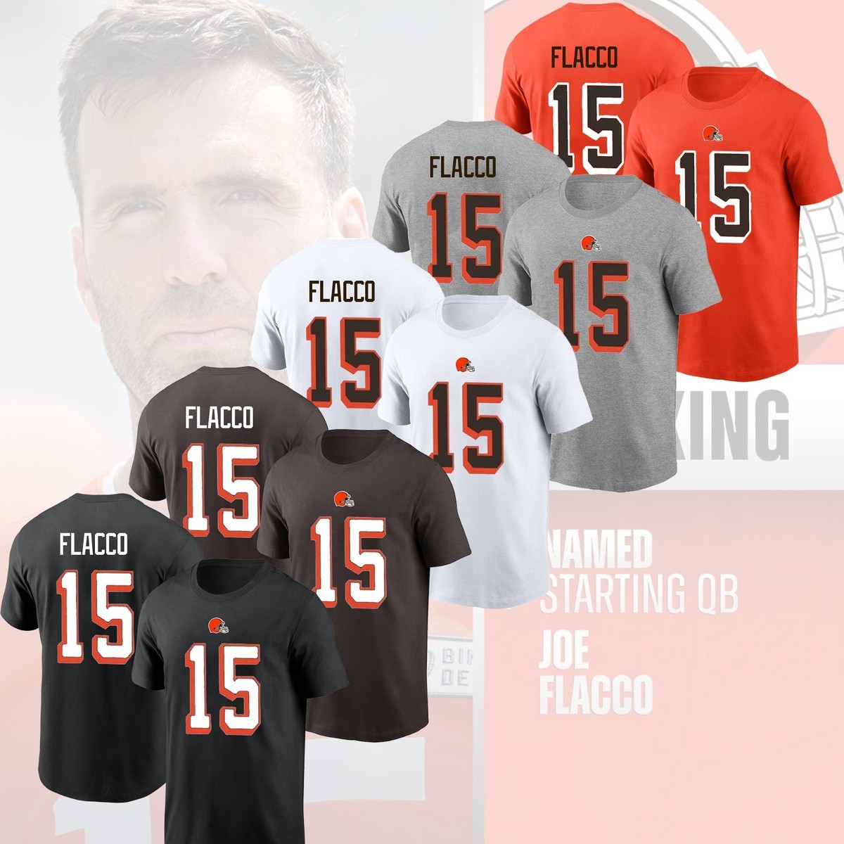 HOT SALE !! Joe Flacco #15 Cleveland Browns 2025 Player Name