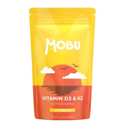 MOBU Vitamin D3 4000IU and K2 MK-7 100mcg - 120 Tablets - Immune Function Wellness UK
