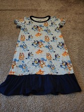 Jammies Bluey Girl Ruffle Sleepshirt Night Gown Size 6T