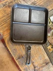 Rare Wagner Ware Bacon & Eggs Cast Iron Breakfast Skillet