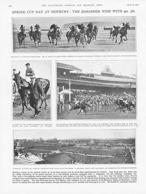 PFERDERENNEN Spring Cup Day at Newbury - Vintage Print 1931