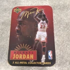 1996 Upper Deck Michael Jordan 5 All-Metal Collector Cards With Tin