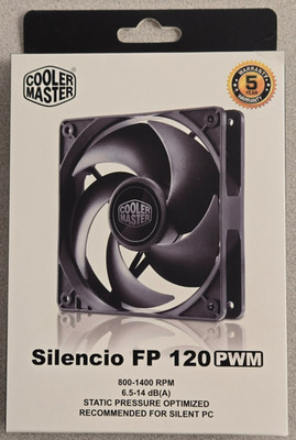Cooler Master Silencio FP 120 PWM 120mm Silent Fan R4-SFNL-14PK-R1 New (B2)