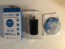 WiFi Adapter USB 3.0, AC1300 Mbps, Dual Band 5GHz/2.4G, Wireless Network Adapter